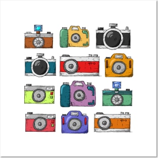 colorful cameras Posters and Art